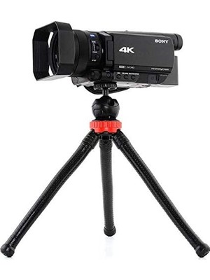 Shoplet Esnek Youtuber Yayıncılar ve Sosya Medya Için Ideal 30CM Ahtapot 360 Derece Taşınabilir Ayakları Bükülebilir Selfie Telefon Tutuculu 3 Ayaklı Kampda Tatilde Gezilerde Tripod Çok Hafif 320GR