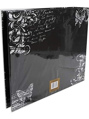 Shoplet Photo Albums Fotoğraf Albümleri T-12CHLK/R 3 Halkalı Baskılı Kara Tahta Tasarım Cilt Hatırla Albümü, 30,48 x 30,48 Cm, 30,48 x 30,48 cm