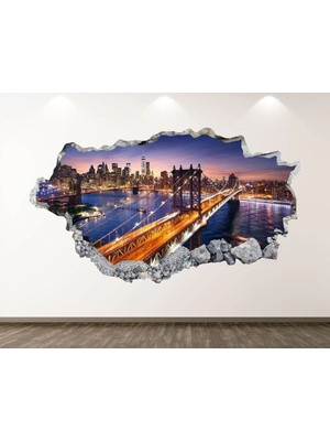 Kanvassepetinet Şehir ve Doğa Manzaraları Full Hd Baskı 3D Modern Duvar Sticker
