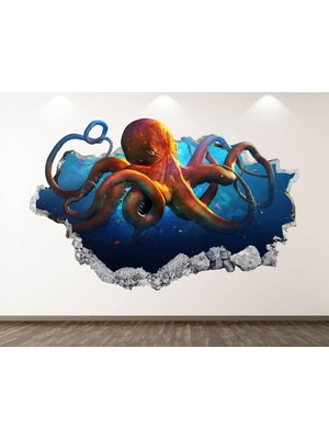 Kanvassepetinet Denizin Altında Vahşi Yaşam Full Hd Baskı 3D Sticker Kaplama