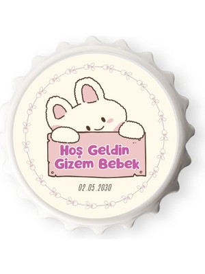 Çılgıntrend Doğum Günü ve Baby Shower Hediyesi Isimli Metal Magnet Seti (10 Adet)