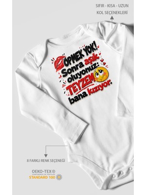 Morivo Kids Teyzeye Özel Uzun Kollu Bebek Body %100 Pamuk