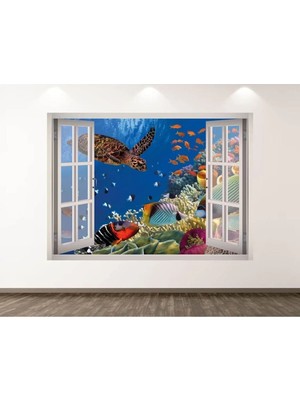 Kanvassepetinet Vahşi Yaşam Muhteşem Hayvanlar Full Hd Baskı 3D Pencere Modern Duvar Sticker