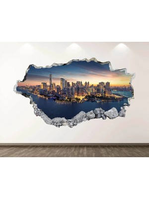 Kanvassepetinet Şehir ve Doğa Manzaraları Full Hd Baskı 3D Modern Duvar Sticker