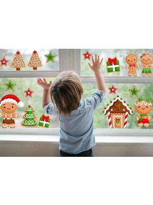 Kanvassepetinet Kurabiye Adam Yılbaşı Yeni Yıl Bebek ve Çocuk Odası Duvar Çıkartması Sticker R