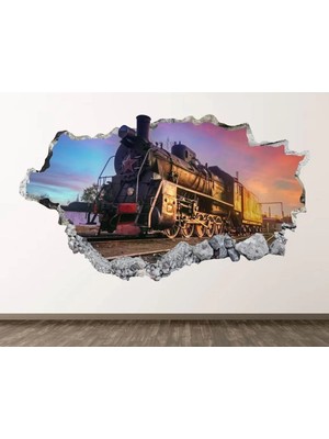 Kanvassepetinet Vintage Trenler Full Hd Pastel Baskı 3D Modern Duvar Sticker