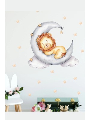 Kanvassepetinet Minik Aslancık Duvar Sticker Seti