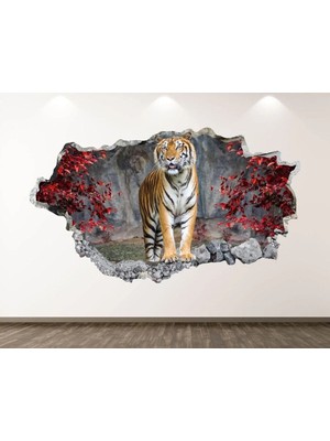 Kanvassepetinet Ormanların Kralı Kaplan Full Hd Baskı 3D Modern Duvar Sticker