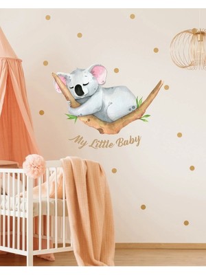 Kanvassepetinet Uykucu Koala Duvar Sticker Seti