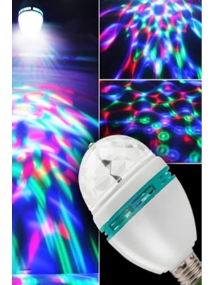Bigem BM-553 Renkli Disko Ampulü Lambası E27 Duy LED Ampul Dönen Disco Topu 1410