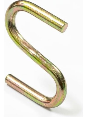 Beşel Gold S Kanca Seti - 10 Adet, Çok Amaçlı Metal Askı, Mutfak Gereçleri, Gardırop ve Banyo Düzenleyici, Şık Pirinç Görünümlü Dayanıklı Çelik Kanca (5cm, Büyük S)