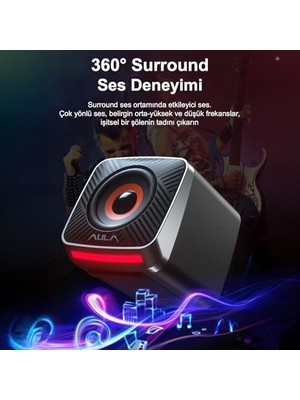 Aula A200 Rgb Işıklı Masaüstü Gaming 3.5mm Bilgisayar Pc Hoparlörü