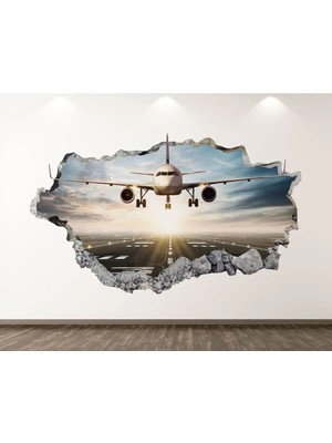 Kanvassepetinet Hava Araçları Full Hd Baskı 3D Modern Duvar Sticker