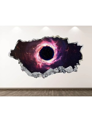 Kanvassepetinet Güneş Sistemi ve Gezegenler Full Hd Baskı 3D Modern Duvar Sticker