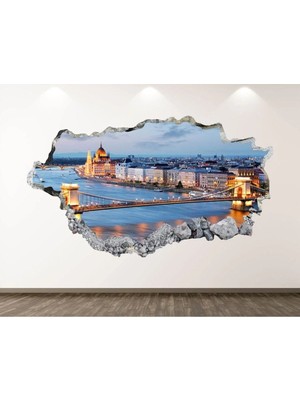 Kanvassepetinet Şehir ve Doğa Manzaraları Full Hd Baskı 3D Modern Duvar Sticker