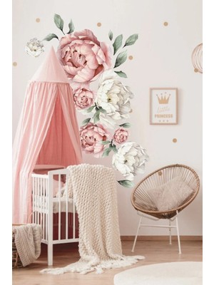 Kanvassepetinet Peony Soft Şakayıklar Duvar Sticker Seti