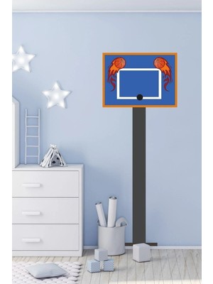 Kanvassepetinet Basketbol Pota Duvar Sticker