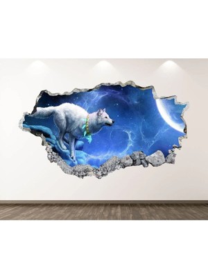 Kanvassepetinet Asil Kurtlar Full Hd Baskı 3D Modern Duvar Sticker