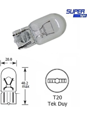 Toptan Bulurum Super Light T20 Dipsiz Hjen Park Ampulü Tek Duy 2'li