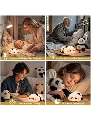 Dokunmatik Silikon Panda Gece LAMBASI/GT-CL17