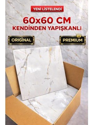 Ukab Dekor 60X60 cm 1 Adet Kendinden Yapışkanlı Gri Pvc Esnek Köpük Dekoratif Duvar Paneli Banyo Muttak Wc 6019