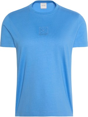 Calvin Klein Kadın / Kız Mavi Calvin Klein Ss 20S Jersey Emblem, Cg1 Mavi Kadın T-Shirt
