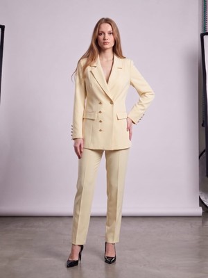 Prenses Kadın Regular Kesim Blazer Ceket Pantolon Takım Modern Trend Zamansız