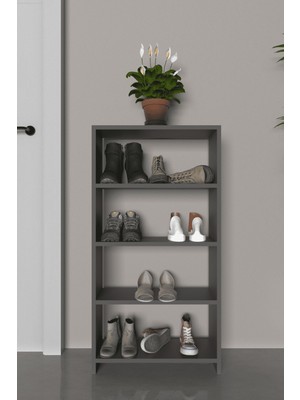 Lavellan Ela Çok Amaçlı 4 Raflı Ayakkabılık - Modern Antre Rafı ve Düzenleyici