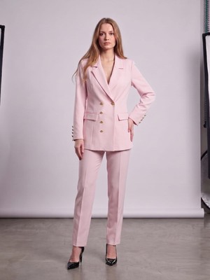 Prenses Kadın Regular Kesim Blazer Ceket Pantolon Takım Modern Trend Zamansız
