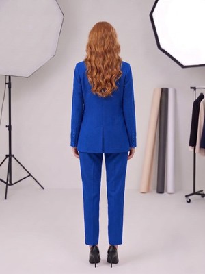 Prenses Kadın Modern Kesim Astarlı Blazer Takım Elbise Trend Ofis Şık