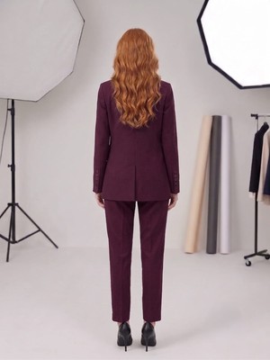 Prenses Kadın Modern Kesim Astarlı Blazer Takım Elbise Trend Ofis Şık