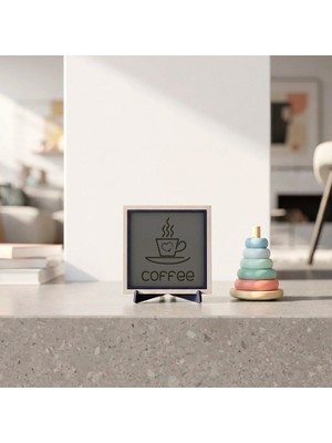 Miawiki Modern Coffee ve Kalp Figürlü Obje, Ev ve Ofis Dekoru Için Özel Bir Seçim 10X10 cm