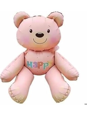 Oturan Ayi Folyo Balon 77 * 70, Pembe