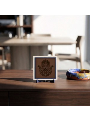 Miawiki Minimalist Hamsa Silüetli Dekoratif Obje, Sevdiklerinize Değerli ve Modern Bir Armağan 10X10 cm