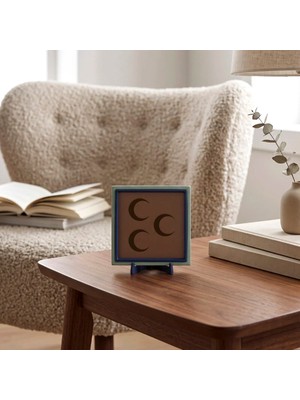Miawiki Üç Hilal Motifli Minimalist Dekoratif Obje, Ev ve Ofis Dekorasyonu Için Şık Masaüstü Aksesuarı 10X10 cm