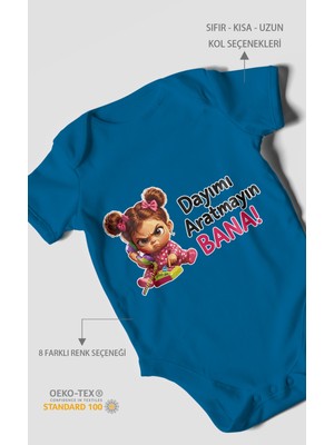 Morivo Kids Dayımı Aratmayın Bana! Kısa Kollu Bebek Body %100 Pamuk