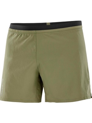 Salomon Cross 5 Shorts Erkek Yeşil Koşu Şortu