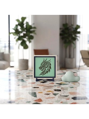 Miawiki Minimalist Ejderha Modern Dekoratif Obje, Ev ve Ofisinize Efsanevi Bir Asalet Katan Tasarım 10X10 cm