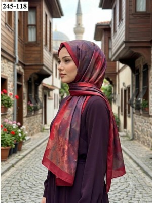 Sharell Soft Pamuk Şal (Bordo Serisi) 245-118