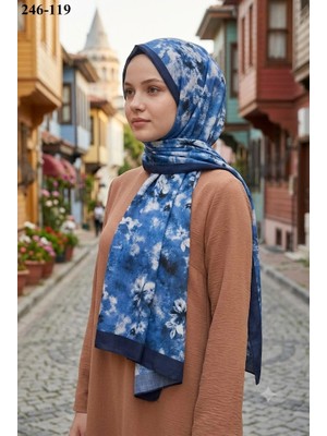 Sharell Soft Pamuk Şal (Lacivert Serisi) 246-119