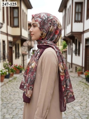 Sharell Fransız Ipeği Şal (Mürdüm) 247-125