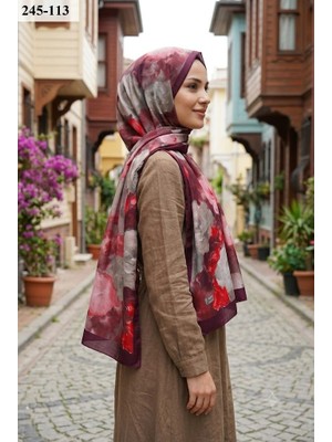 Sharell Soft Pamuk Şal (Bordo Serisi) 245-113