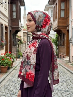 Sharell Soft Pamuk Şal (Bordo Serisi) 245-120