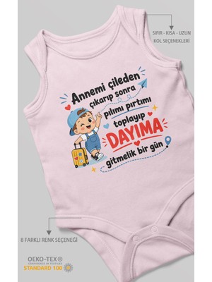 Morivo Kids Anneye ve Dayıya Özel Sıfır Kollu Bebek Zıbını %100 Pamuk