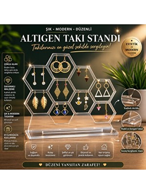 Nomikase Altıgen Küpe Standı ile Takılarınızı Şık Sunun