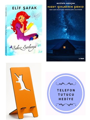 Doğan Egmont Yayıncılık Sakız Sardunya - Elif Şafak + Kuzey Işıklarının Şarkısı + Telefon Tutucu