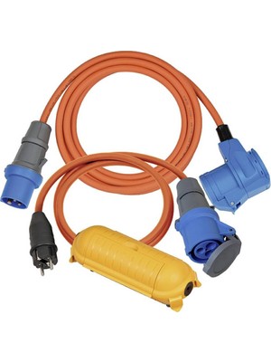 Brennenstuhl Kamp Adaptör Seti/cee Adaptör Kablosu 1,5 M, Cee 230 V Uzatma Kablosu 3 M, Safe-Box B