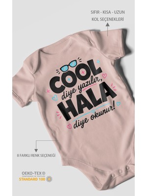 Morivo Kids Cool Diye Yazılır Hala Diye Okunur Kısa Kollu Bebek Body %100 Pamuk