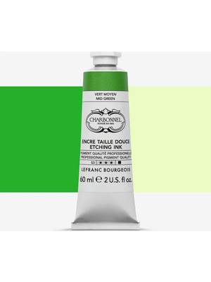 Lefranc&Bourgeois : Charbonnel : Baskı & Gravür Mürekkebi : 60 ml : Mid Green