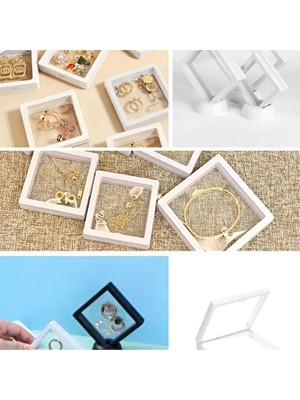 Nomikase Şeffaf 3D Takı Saklama Kutusu, Hatıra ve Koleksiyonlar Için